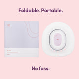 A Vital Bits Sitz Bath with its packaging on a pink background